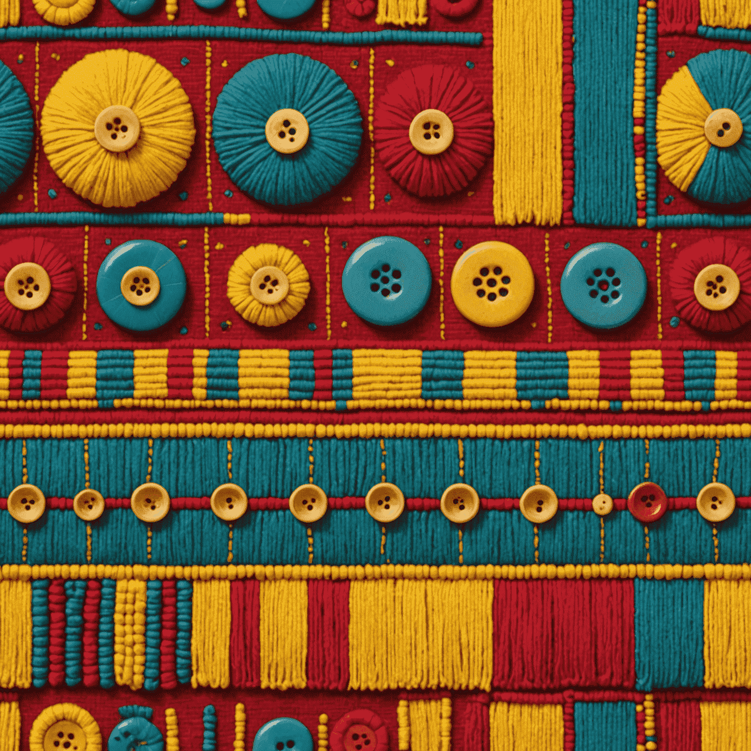 Ejemplo de interfaz web con una paleta de colores inspirada en textiles peruanos, mostrando botones en rojo carmesí, encabezados en amarillo inca y un fondo azul Titicaca